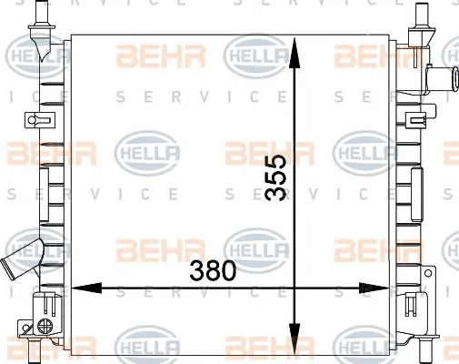 8MK 376 764-241 BEHR/HELLA/PAGID Радиатор охлаждения двигателя (фото 1)
