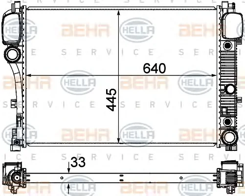 8MK 376 764-791 BEHR/HELLA/PAGID Радиатор охлаждения двигателя (фото 1)