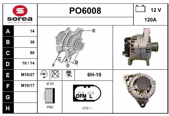 PO6008 SERA Генератор (фото 1)