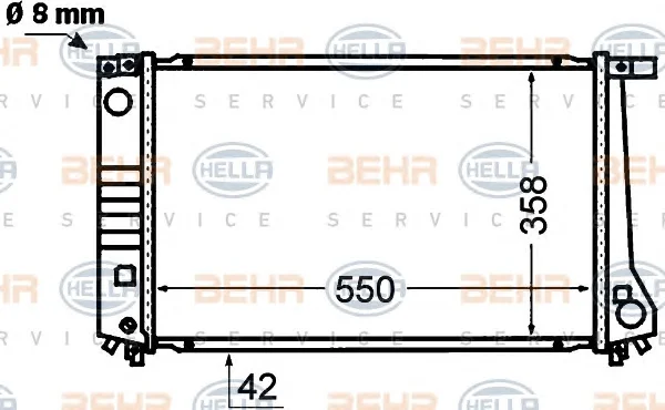 8MK 376 766-401 BEHR/HELLA/PAGID Радиатор охлаждения двигателя (фото 1)