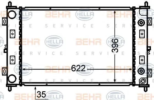 8MK 376 766-511 BEHR/HELLA/PAGID Радиатор охлаждения двигателя (фото 1)