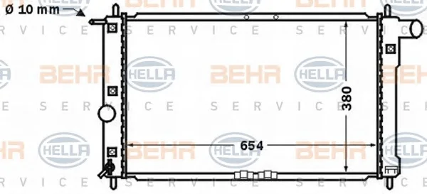 8MK 376 767-191 BEHR/HELLA/PAGID Радиатор охлаждения двигателя (фото 1)