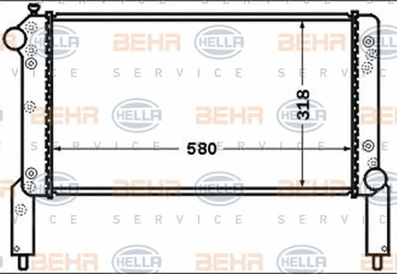 8MK 376 767-671 BEHR/HELLA/PAGID Радиатор охлаждения двигателя (фото 1)