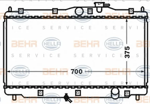 8MK 376 768-231 BEHR/HELLA/PAGID Радиатор охлаждения двигателя (фото 1)