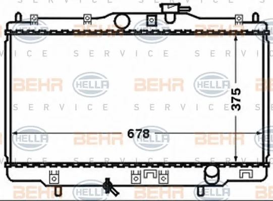 8MK 376 768-261 BEHR/HELLA/PAGID Радиатор охлаждения двигателя (фото 1)