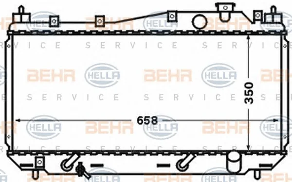 8MK 376 768-301 BEHR/HELLA/PAGID Радиатор охлаждения двигателя (фото 1)