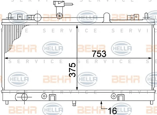 8MK 376 769-681 BEHR/HELLA/PAGID Радиатор охлаждения двигателя (фото 1)