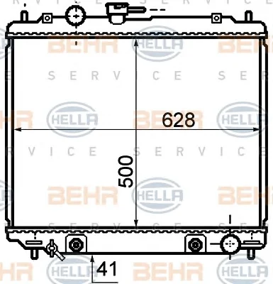 8MK 376 770-161 BEHR/HELLA/PAGID Радиатор охлаждения двигателя (фото 1)