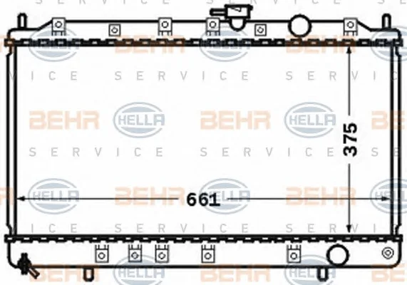 8MK 376 770-211 BEHR/HELLA/PAGID Радиатор охлаждения двигателя (фото 1)