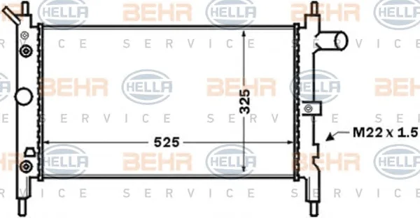 8MK 376 771-051 BEHR/HELLA/PAGID Радиатор охлаждения двигателя (фото 1)