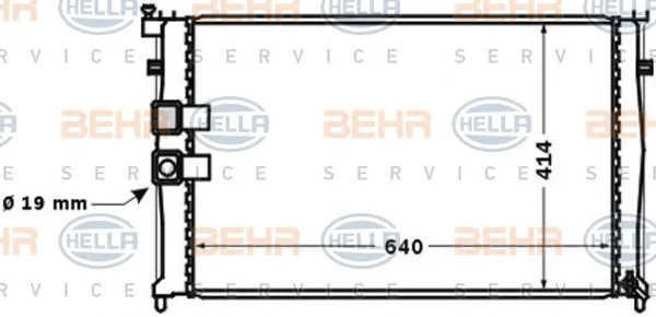 8MK 376 771-431 BEHR/HELLA/PAGID Радиатор охлаждения двигателя (фото 1)