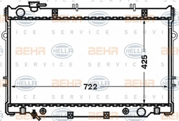 8MK 376 773-201 BEHR/HELLA/PAGID Радиатор охлаждения двигателя (фото 1)