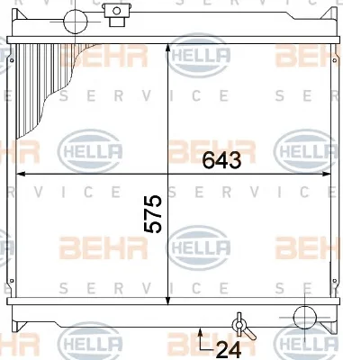 8MK 376 773-391 BEHR/HELLA/PAGID Радиатор охлаждения двигателя (фото 1)