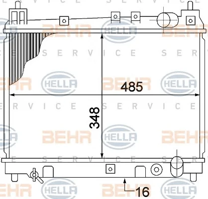 8MK 376 773-481 BEHR/HELLA/PAGID Радиатор охлаждения двигателя (фото 1)