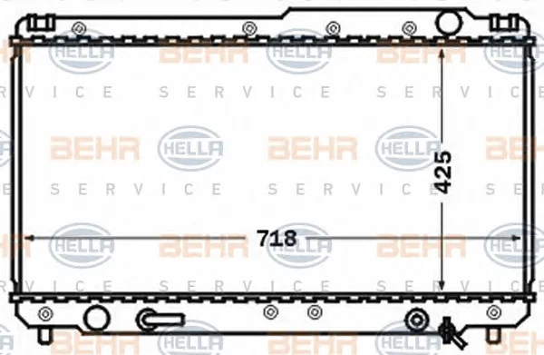 8MK 376 773-601 BEHR/HELLA/PAGID Радиатор охлаждения двигателя (фото 1)