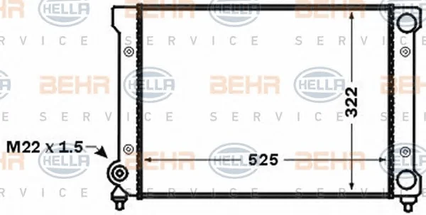 8MK 376 773-721 BEHR/HELLA/PAGID Радиатор охлаждения двигателя (фото 1)