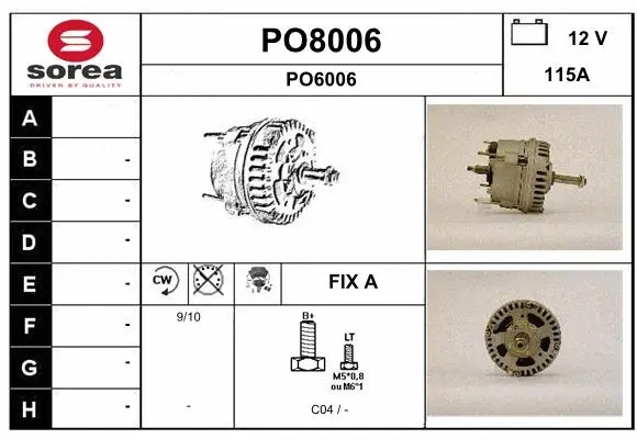 PO8006 SNRA Генератор (фото 1)