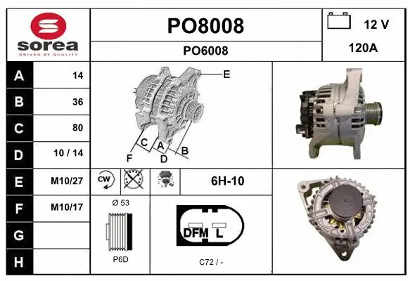 PO8008 SNRA Генератор (фото 1)