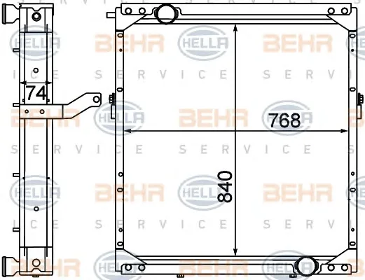 8MK 376 774-501 BEHR/HELLA/PAGID Радиатор охлаждения двигателя (фото 1)