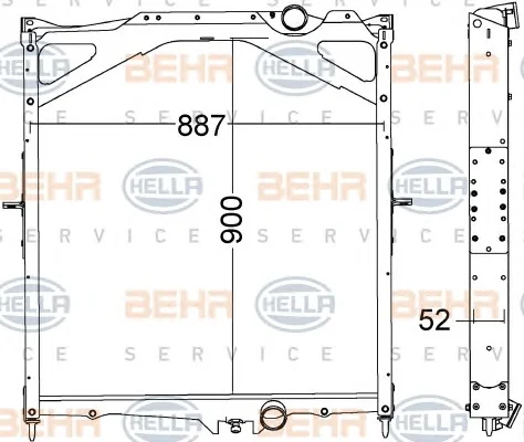 8MK 376 774-791 BEHR/HELLA/PAGID Радиатор охлаждения двигателя (фото 1)