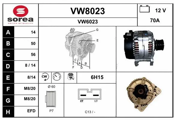 VW8023 SNRA Генератор (фото 1)