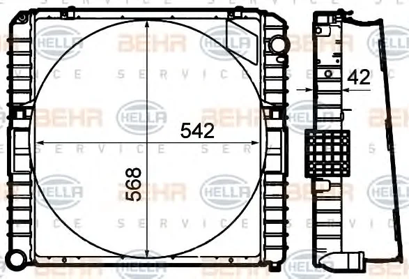 8MK 376 792-181 BEHR/HELLA/PAGID Радиатор охлаждения двигателя (фото 1)