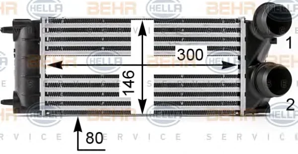 8ML 376 700-071 BEHR/HELLA/PAGID Интеркулер (радиатор интеркулера) (фото 1)