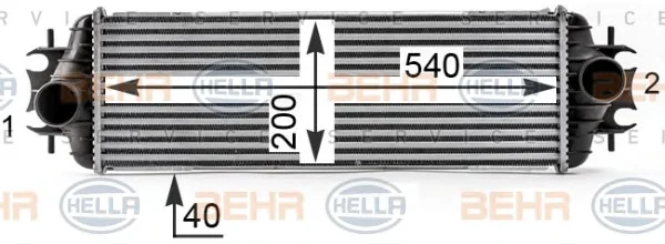 8ML 376 700-111 BEHR/HELLA/PAGID Интеркулер (радиатор интеркулера) (фото 1)