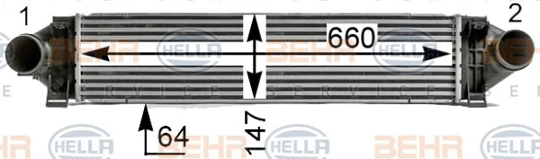 8ML 376 700-121 BEHR/HELLA/PAGID Интеркулер (радиатор интеркулера) (фото 1)