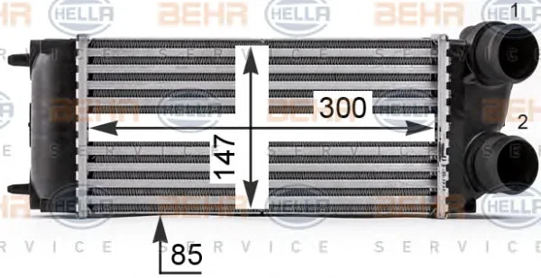 8ML 376 700-511 BEHR/HELLA/PAGID Интеркулер (радиатор интеркулера) (фото 1)