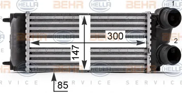 8ML 376 700-514 BEHR/HELLA/PAGID Интеркулер (радиатор интеркулера) (фото 1)