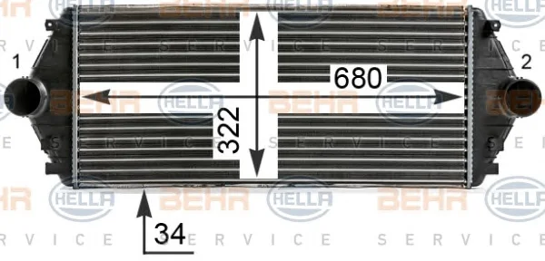 8ML 376 700-541 BEHR/HELLA/PAGID Интеркулер (радиатор интеркулера) (фото 1)
