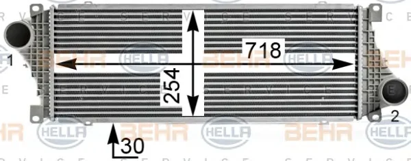 8ML 376 700-624 BEHR/HELLA/PAGID Интеркулер (радиатор интеркулера) (фото 1)