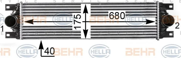 8ML 376 700-641 BEHR/HELLA/PAGID Интеркулер (радиатор интеркулера) (фото 1)