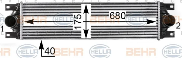 8ML 376 700-644 BEHR/HELLA/PAGID Интеркулер (радиатор интеркулера) (фото 1)