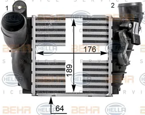 8ML 376 700-704 BEHR/HELLA/PAGID Интеркулер (радиатор интеркулера) (фото 1)