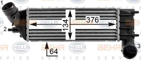 8ML 376 700-711 BEHR/HELLA/PAGID Интеркулер (радиатор интеркулера) (фото 1)