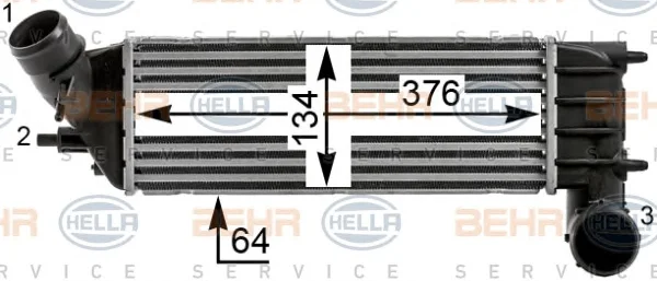8ML 376 700-714 BEHR/HELLA/PAGID Интеркулер (радиатор интеркулера) (фото 1)