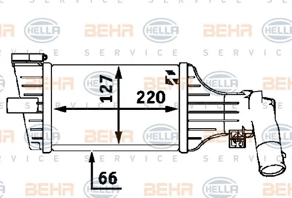 8ML 376 723-181 BEHR/HELLA/PAGID Интеркулер (радиатор интеркулера) (фото 1)