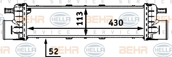 8ML 376 723-191 BEHR/HELLA/PAGID Интеркулер (радиатор интеркулера) (фото 1)
