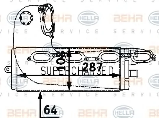 8ML 376 723-231 BEHR/HELLA/PAGID Интеркулер (радиатор интеркулера) (фото 1)