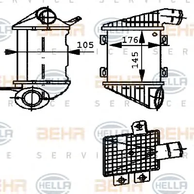 8ML 376 723-261 BEHR/HELLA/PAGID Интеркулер (радиатор интеркулера) (фото 1)