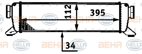 8ML 376 723-311 BEHR/HELLA/PAGID Интеркулер (радиатор интеркулера) (фото 1)