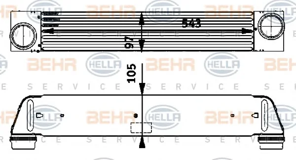 8ML 376 723-501 BEHR/HELLA/PAGID Интеркулер (радиатор интеркулера) (фото 1)