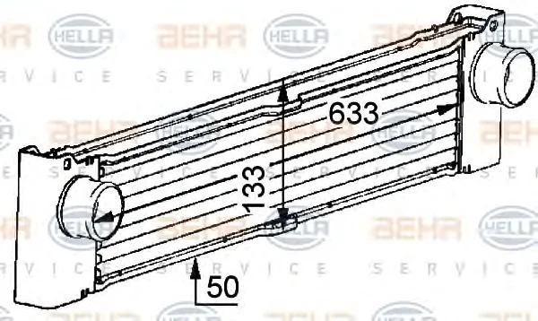 8ML 376 723-521 BEHR/HELLA/PAGID Интеркулер (радиатор интеркулера) (фото 1)