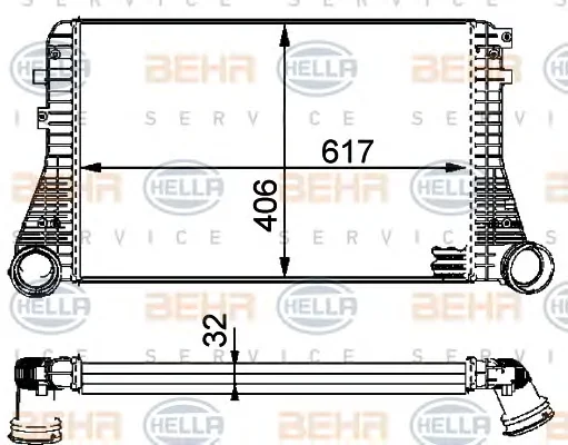 8ML 376 723-541 BEHR/HELLA/PAGID Интеркулер (радиатор интеркулера) (фото 1)