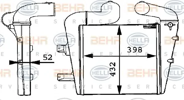 8ML 376 723-611 BEHR/HELLA/PAGID Интеркулер (радиатор интеркулера) (фото 1)