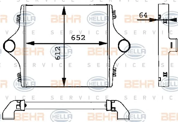 8ML 376 723-741 BEHR/HELLA/PAGID Интеркулер (радиатор интеркулера) (фото 1)