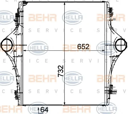 8ML 376 723-751 BEHR/HELLA/PAGID Интеркулер (радиатор интеркулера) (фото 1)