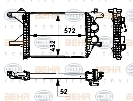 8ML 376 723-781 BEHR/HELLA/PAGID Интеркулер (радиатор интеркулера) (фото 1)